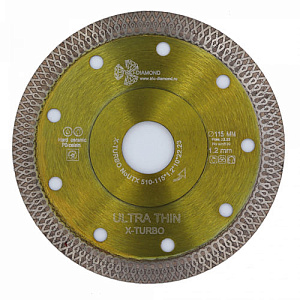 Алмазный круг 115 х 22,23 мм Турбо Ultra Thin X-Turbo Trio-Diamond (UTX510)