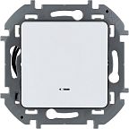 Выключатель Legrand INSPIRIA 1-клавишный с подсветкой, белый