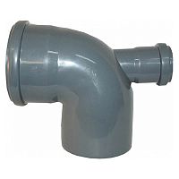 Отвод комбинированный ПП для внутренней канализации с доп. входом с тыла 110х50 мм х 87°