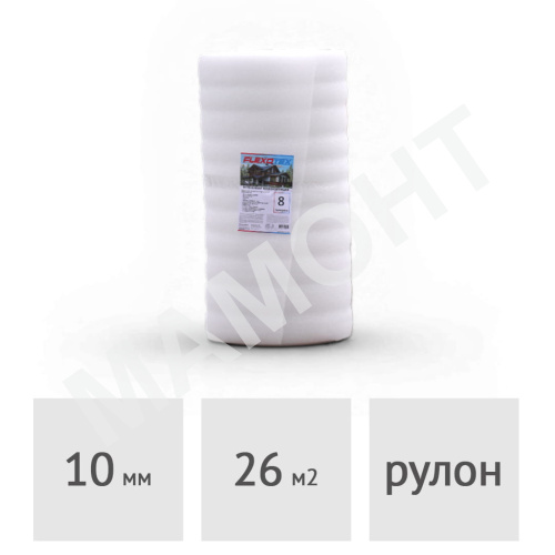 Подложка 10 мм Flexotex, 105 см x 25 м (26,25 м.кв.)
