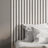 Интерьерная рейка МДФ STELLA Бриона Дуб Санремо Белый 16 x 40 x 2700 мм