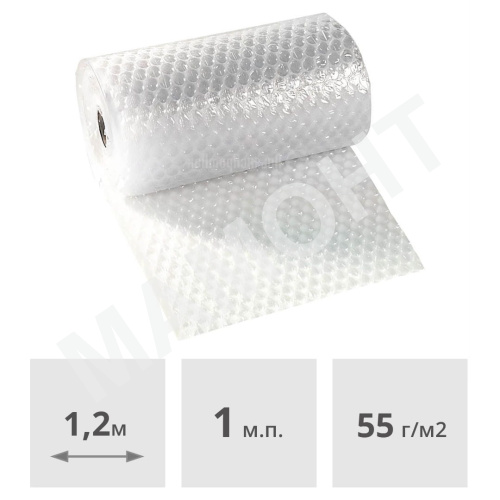 Пленка полиэтиленовая воздушно-пузырьковая бесцветная 1200 мм, (1 пог.м = 1,2 м2)