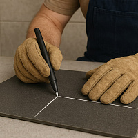 Маркер строительный белый Motive (100110)