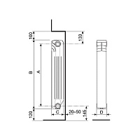 Радиатор алюминиевый Nova Florida EXTRATHERMSERIR SUPER B4 350/100 (белый)