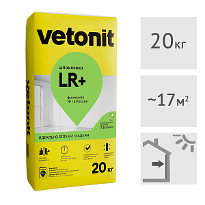 Шпатлевка на полимерном связующем Weber Vetonit LR+, 20 кг