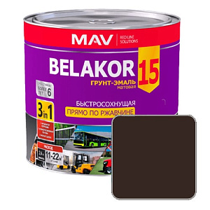 Грунт-эмаль по ржавчине MAV BELAKOR 15 шоколадная матовая