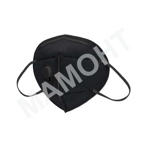 Респиратор с клапаном выдоха KN95 FFP2 черный