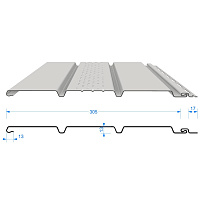 Софит с центральной перфорацией Docke STANDARD 3м, шоколад