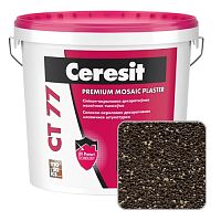 Штукатурка мозаичная силикон-акриловая Ceresit CT 77, CHILE 4, 25 кг