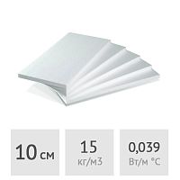 Пенопласт ППТ-15Н-А-Р (10 см) 100 х 50 см