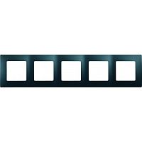 Рамка Legrand ETIKA 5-постовая, антрацит