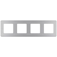 Рамка Legrand INSPIRIA 4-постовая, алюминий