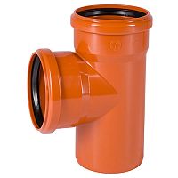 Тройник 87° ПВХ для наружной канализации KGEA (РФ)