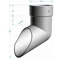 Слив (наконечник) трубы Lux ПВХ 100 мм, шоколад