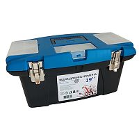 Ящик для инструментов 19" (480 х 250 х 240 мм) с металлическим замком ПРАКТИК PROFESSIONAL (27802204)
