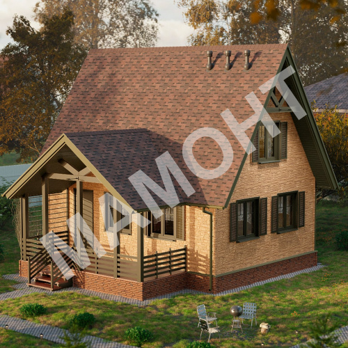 Гибкая черепица Docke PIE EURASIA лабиринт коричневый, 3 м2