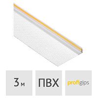 Профиль оконный примыкающий 6 мм с сеткой, длина 3 м