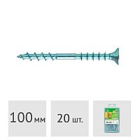 Юстировочный (дистанционный) саморез 6.0 x 100 потай оцинк. 20 шт. ЕКТ