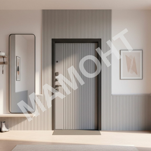 Дверь РОНА Бетон графит / Графит нубук (+ чёрный муар) Промет - Фото 2