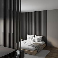 Интерьерная рейка МДФ STELLA Бриона Black Edition 16 x 40 x 2700 мм