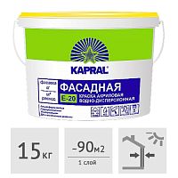 Краска фасадная акриловая Kapral Е-20, 15 кг