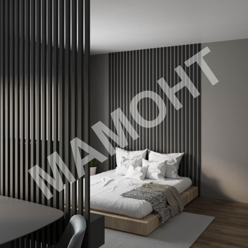 Интерьерная рейка МДФ STELLA Бриона Black Edition 16 x 40 x 2700 мм - Фото 5