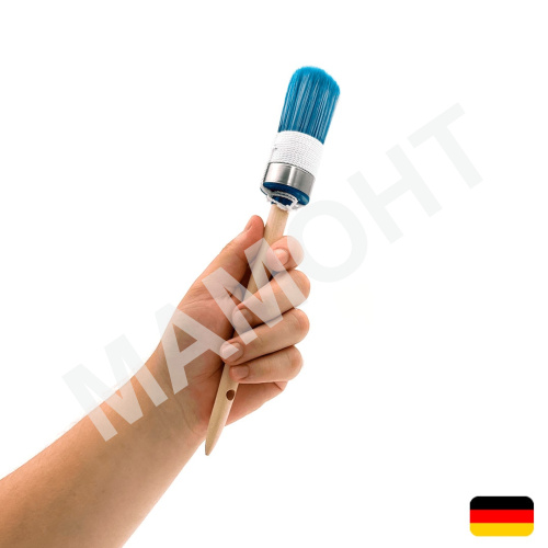 Кисть круглая Solid Pro L, сине-белая, 34 мм МАМОНТ (INS-MMNT-1100)