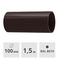 Труба Docke Lux ПВХ 100 мм х 1,5 м, шоколад