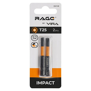 Биты "звездочки" TORX-25 50 мм торсионные (2 шт.) RAGE by VIRA (554148)