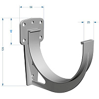 Кронштейн желоба Docke Premium ПВХ 120 мм, графит (RAL 7024)