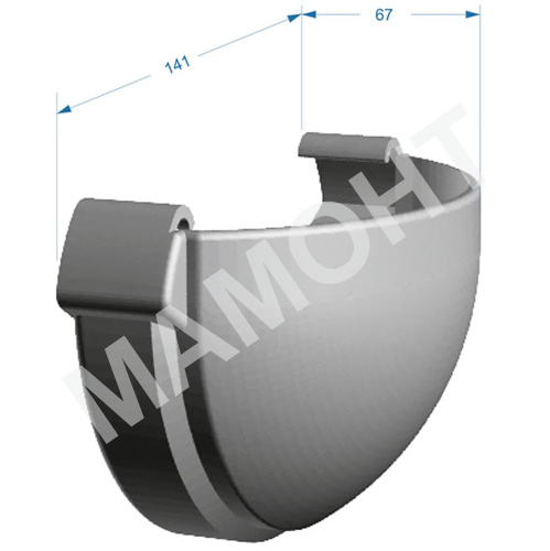 Заглушка Docke Lux ПВХ 141 мм, пломбир