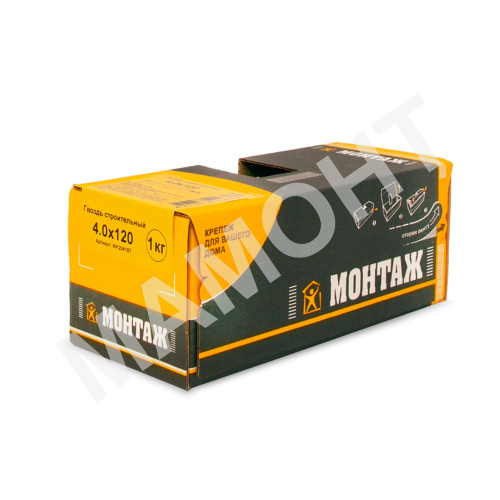 Гвоздь строительный 4.0 x 120, (1 кг) МОНТАЖ