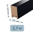 Интерьерная рейка МДФ STELLA Ривьера Black Edition 40 x 30 x 2700 мм