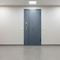 Дверь ЛУАРА Эмаль Бетон графит / Экошагрень белая Промет