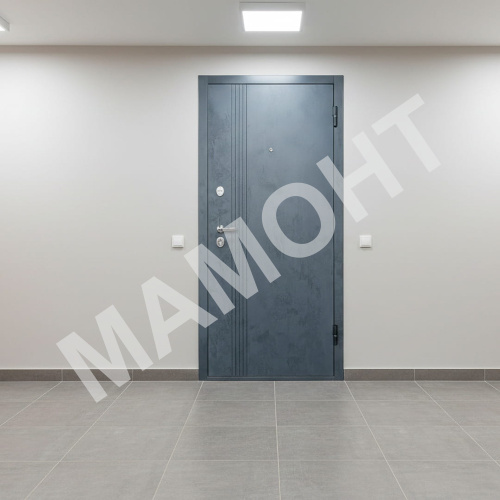 Дверь ЛУАРА Эмаль Бетон графит / Экошагрень белая Промет - Фото 3