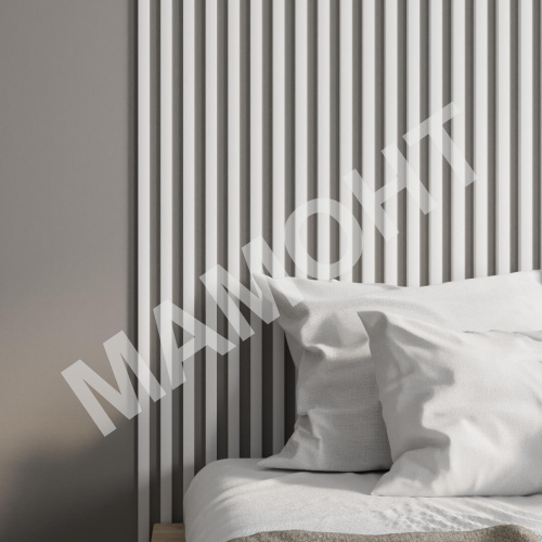 Интерьерная рейка МДФ STELLA Милана Белая 20 x 30 x 2700 мм - Фото 2