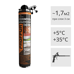 Утеплитель напыляемый PROFPUR THERMO, 890 мл