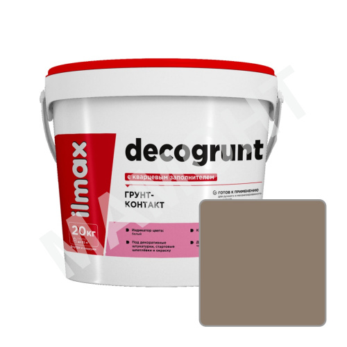 Грунт-контакт с кварцевым заполнителем ilmax decogrunt, 2784C, 20 кг