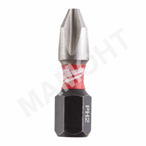 Биты крестообразные PH2 25 мм (25 шт.) Shockwave Impact Duty Milwaukee (4932430853)