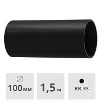 Труба Docke Lux ПВХ 100 мм х 1,5 м, карбон