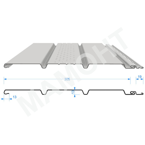 Софит с центральной перфорацией Docke LUX 3 м, Орех
