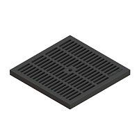 Решетка PolyMax Basic для дождеприемника пластиковая черная Standartpark (3380-Ч)