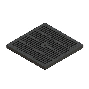 Решетка PolyMax Basic для дождеприемника пластиковая черная Standartpark (3380-Ч)