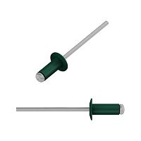 Заклепка вытяжная 4.8 x 12 мм RAL 6005 (зеленый мох) 25 шт. STARFIX (SMZ1-84499-25)