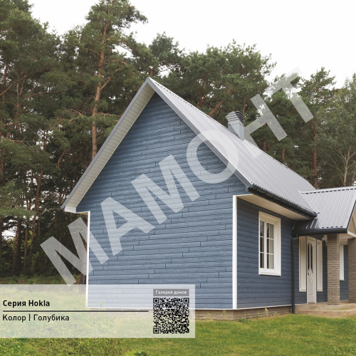 Фасадная панель Ю-Пласт Hokla КОЛОР Голубика - Фото 4