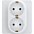 Розетка Legrand INSPIRIA двойная с заземлением, белый - Превью