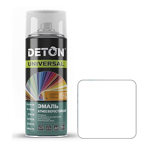 Эмаль аэрозоль алкидная DETON UNIVERSAL атмосферостойкая белая матовая (RAL 9003), 520 мл
