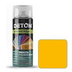 Эмаль аэрозоль алкидная DETON UNIVERSAL атмосферостойкая желтая (RAL 1028), 520 мл