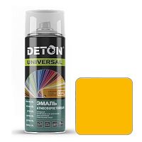 Эмаль аэрозоль алкидная DETON UNIVERSAL атмосферостойкая желтая (RAL 1028), 520 мл