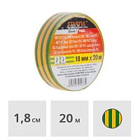 Изолента ПВХ 18мм х 20м желто-зеленая STARTUL PROFI (ST9046-7)
